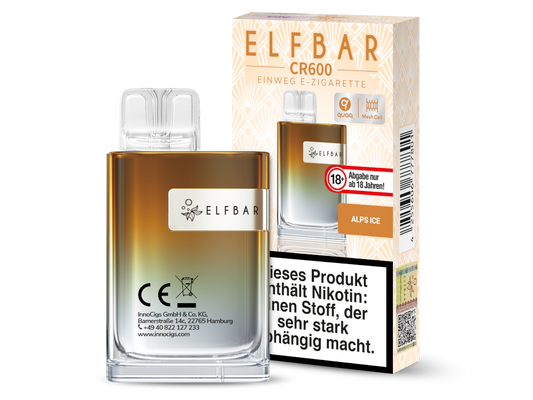 Elfbar - CR600 Einweg E-Zigarette - Alps Ice