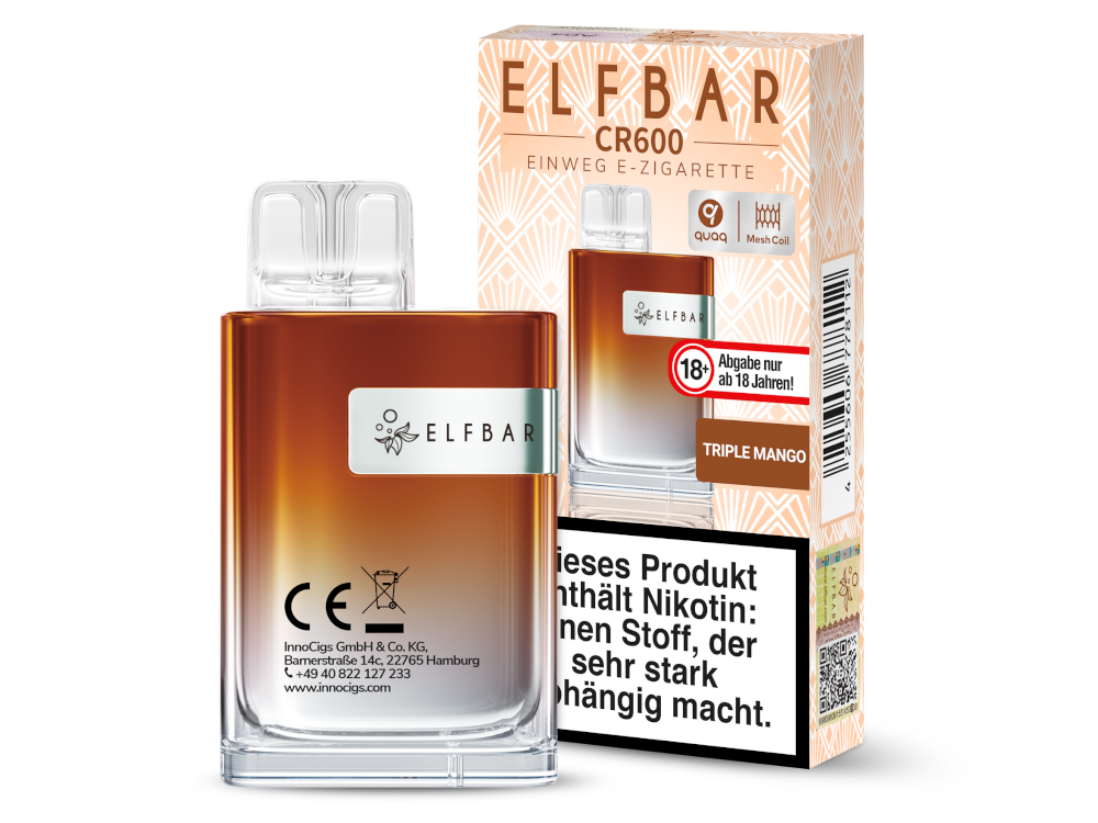 Elfbar - CR600 Einweg E-Zigarette - Alps Ice