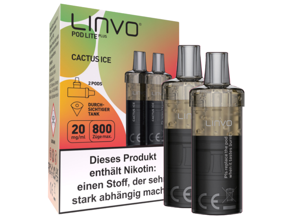Linvo - Pod Lite Plus Cartridge 20 mg/ml (2 Stück pro Packung) - Apple Peach