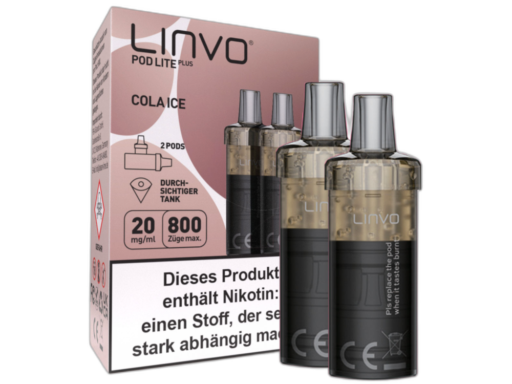 Linvo - Pod Lite Plus Cartridge 20 mg/ml (2 Stück pro Packung) - Apple Peach
