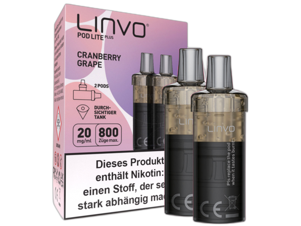 Linvo - Pod Lite Plus Cartridge 20 mg/ml (2 Stück pro Packung) - Apple Peach