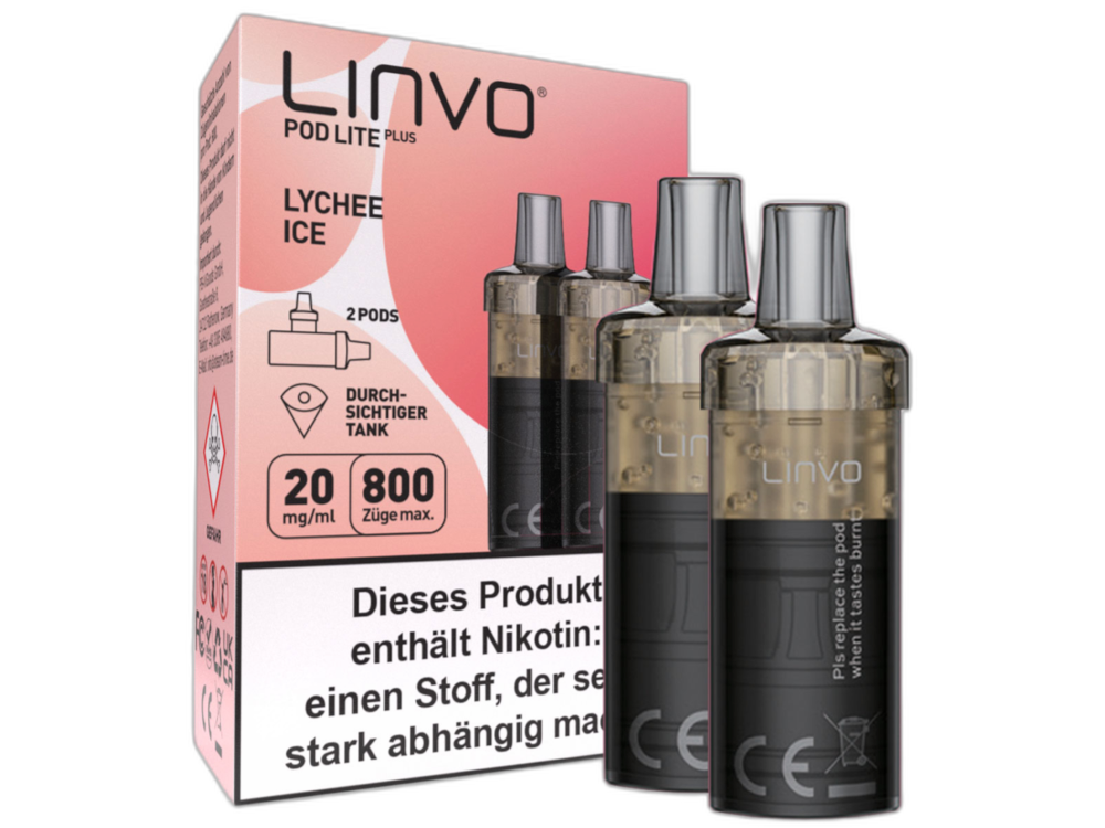Linvo - Pod Lite Plus Cartridge 20 mg/ml (2 Stück pro Packung) - Apple Peach