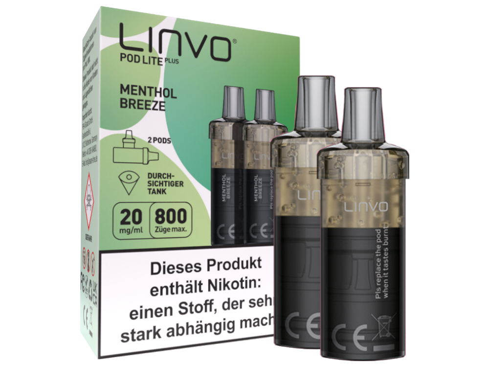 Linvo - Pod Lite Plus Cartridge 20 mg/ml (2 Stück pro Packung) - Apple Peach