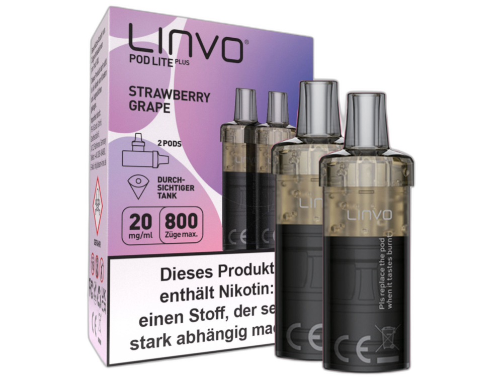 Linvo - Pod Lite Plus Cartridge 20 mg/ml (2 Stück pro Packung) - Apple Peach