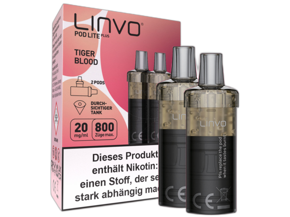 Linvo - Pod Lite Plus Cartridge 20 mg/ml (2 Stück pro Packung) - Apple Peach