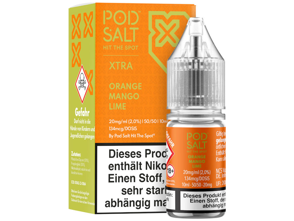 Pod Salt X - Nikotinsalz Liquid  - Orange Mango Lime
