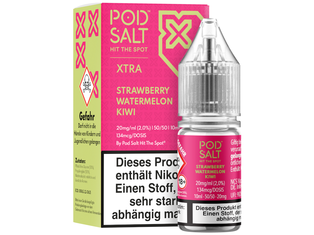 Pod Salt X - Nikotinsalz Liquid  - Strawberry Watermelon Kiwi