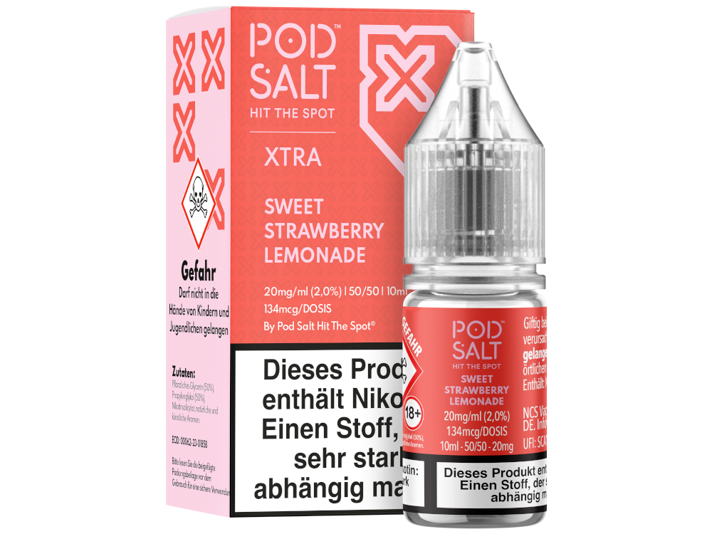 Pod Salt X - Nikotinsalz Liquid  - Sweet Strawberry Lemonade