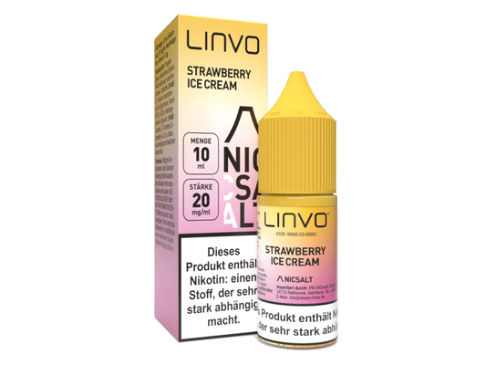 Linvo - Strawberry Ice Cream - Nikotinsalz Liquid 20 mg/ml