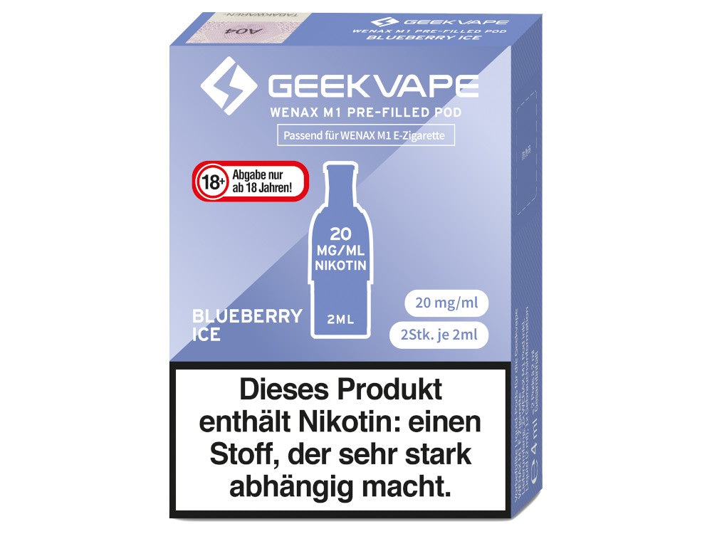 GeekVape - Wenax M1 Pod (2 Stück pro Packung) - Blueberry Ice
