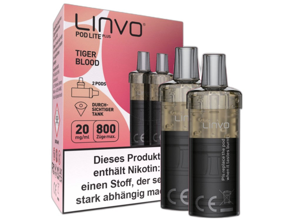 Linvo - Pod Lite Plus Cartridge 20 mg/ml (2 Stück pro Packung) - Apple Peach