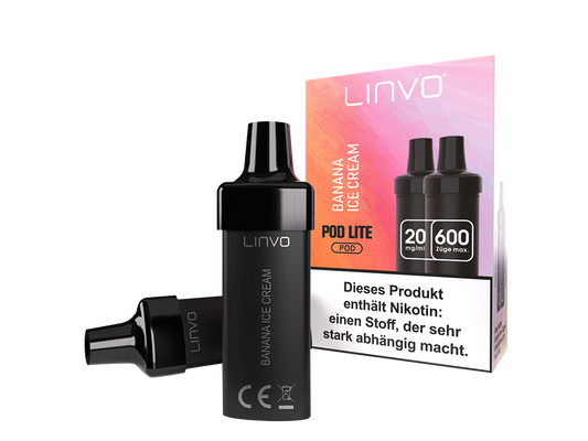 Linvo - Pod Lite Cartridge (2 Stück pro Packung) - Banana Ice Cream