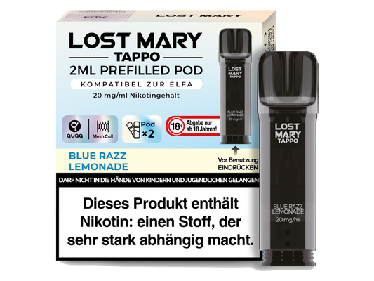 Lost Mary - Tappo Pod (2 Stück pro Packung) - Blue Razz Lemonade