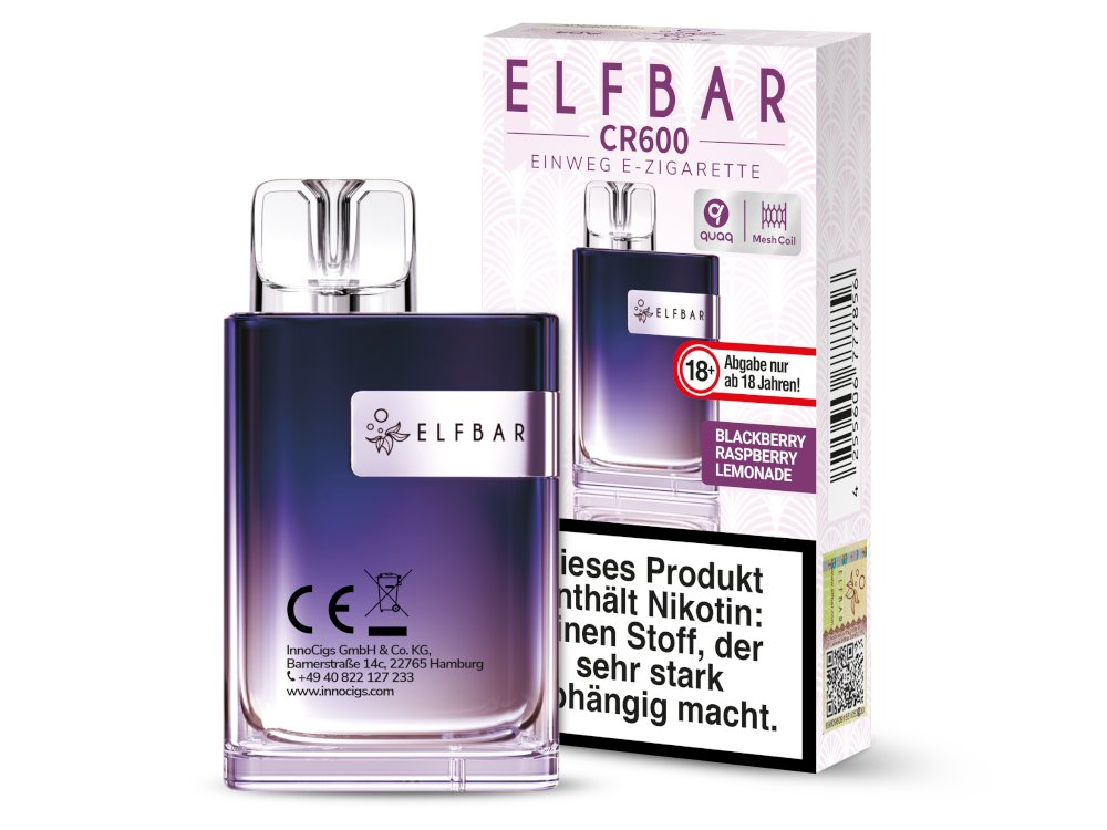 Elfbar - CR600 Einweg E-Zigarette - Alps Ice