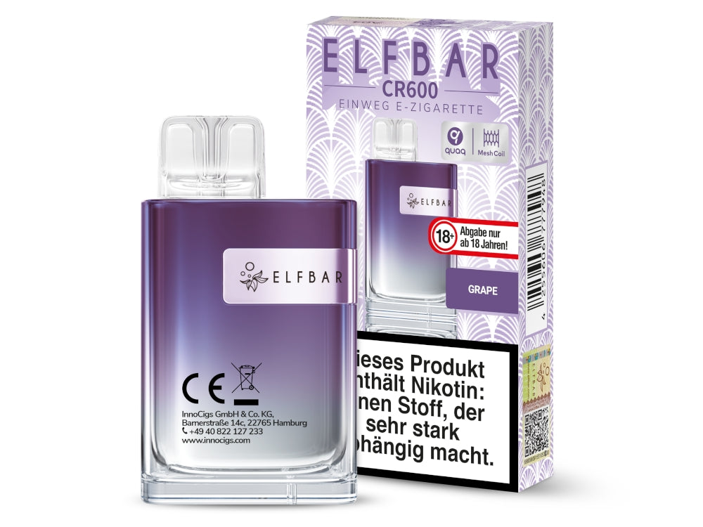 Elfbar - CR600 Einweg E-Zigarette - Alps Ice