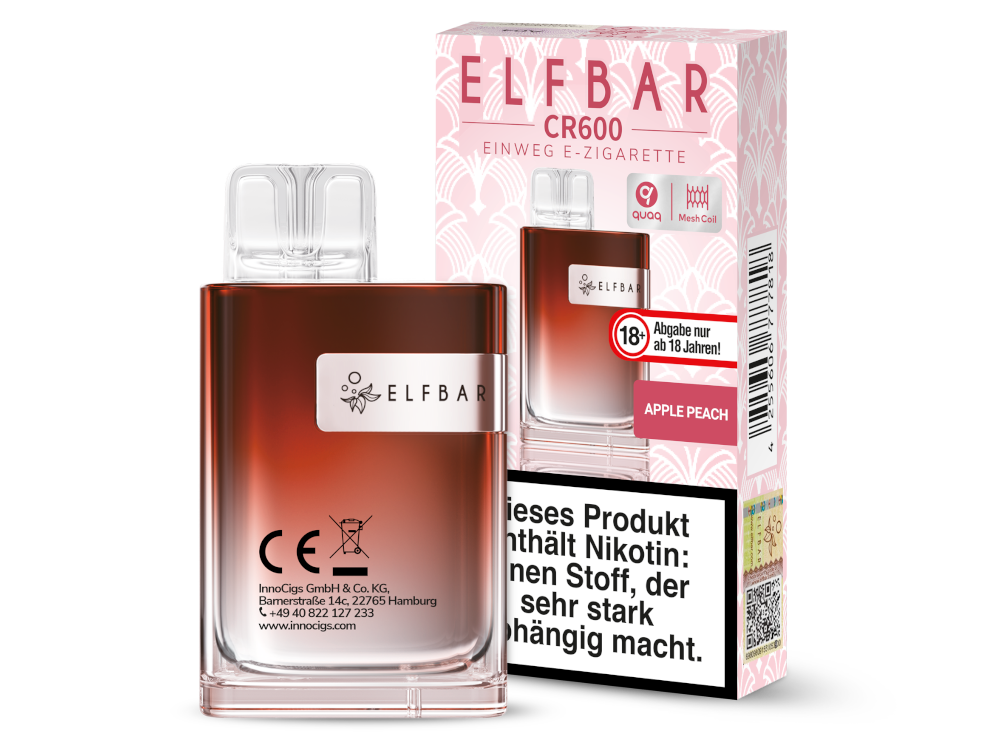 Elfbar - CR600 Einweg E-Zigarette - Alps Ice