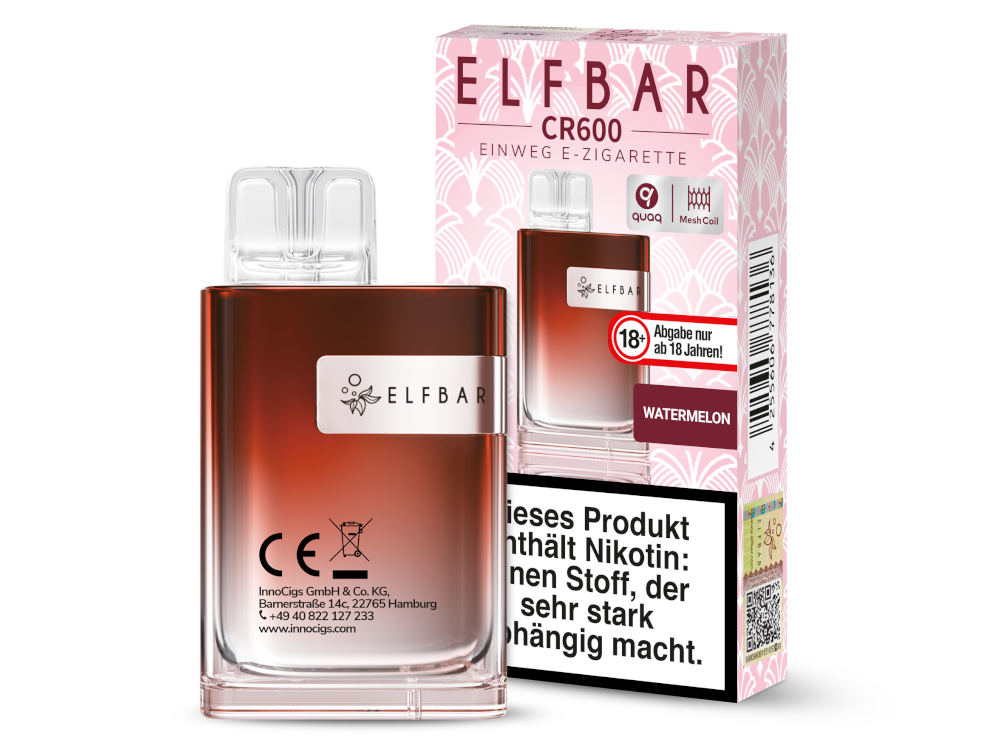 Elfbar - CR600 Einweg E-Zigarette - Alps Ice
