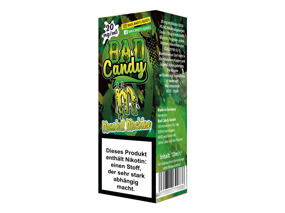 Bad Candy Liquids - Monstar Machine - Nikotinsalz Liquid