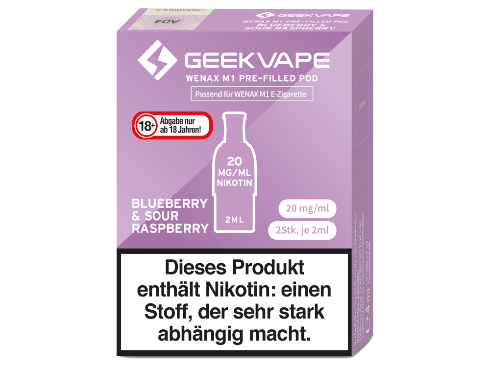 GeekVape - Wenax M1 Pod (2 Stück pro Packung) - Blueberry Ice