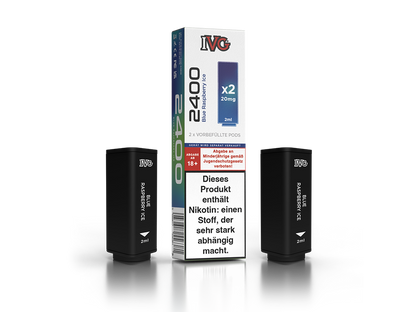 IVG - 2400 Pod 20mg/ml (2 Stück pro Packung) - Blue Razz Cherry