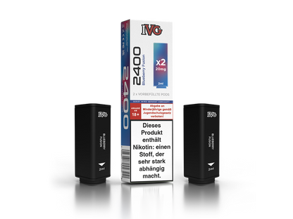 IVG - 2400 Pod 20mg/ml (2 Stück pro Packung) - Blue Razz Cherry
