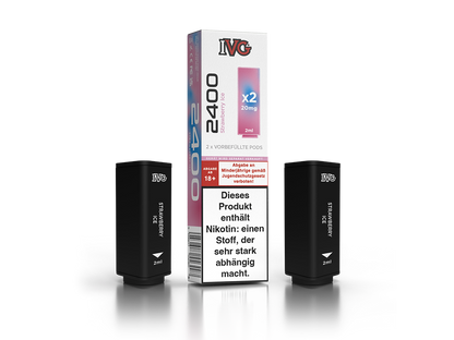 IVG - 2400 Pod 20mg/ml (2 Stück pro Packung) - Blue Razz Cherry