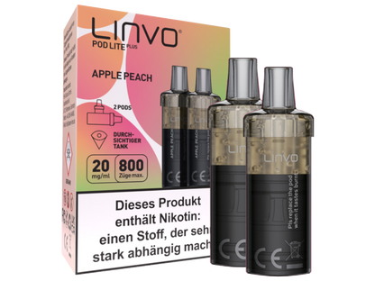 Linvo - Pod Lite Plus Cartridge 20 mg/ml (2 Stück pro Packung) - Apple Peach