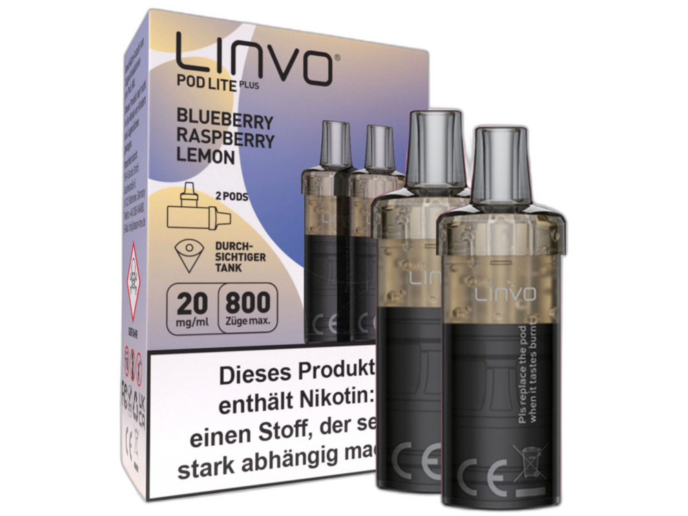 Linvo - Pod Lite Plus Cartridge 20 mg/ml (2 Stück pro Packung) - Apple Peach