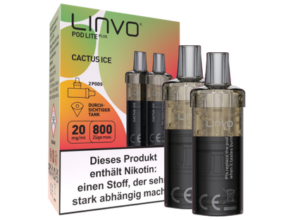 Linvo - Pod Lite Plus Cartridge 20 mg/ml (2 Stück pro Packung) - Apple Peach