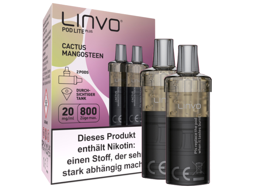 Linvo - Pod Lite Plus Cartridge 20 mg/ml (2 Stück pro Packung) - Apple Peach