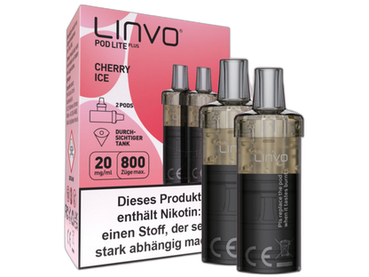 Linvo - Pod Lite Plus Cartridge 20 mg/ml (2 Stück pro Packung) - Apple Peach