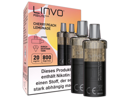 Linvo - Pod Lite Plus Cartridge 20 mg/ml (2 Stück pro Packung) - Apple Peach