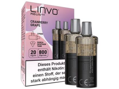 Linvo - Pod Lite Plus Cartridge 20 mg/ml (2 Stück pro Packung) - Apple Peach