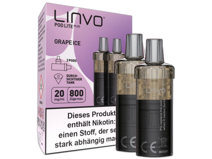 Linvo - Pod Lite Plus Cartridge 20 mg/ml (2 Stück pro Packung) - Apple Peach
