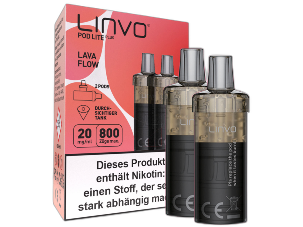 Linvo - Pod Lite Plus Cartridge 20 mg/ml (2 Stück pro Packung) - Apple Peach