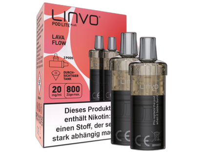 Linvo - Pod Lite Plus Cartridge 20 mg/ml (2 Stück pro Packung) - Apple Peach