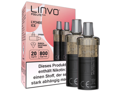 Linvo - Pod Lite Plus Cartridge 20 mg/ml (2 Stück pro Packung) - Apple Peach