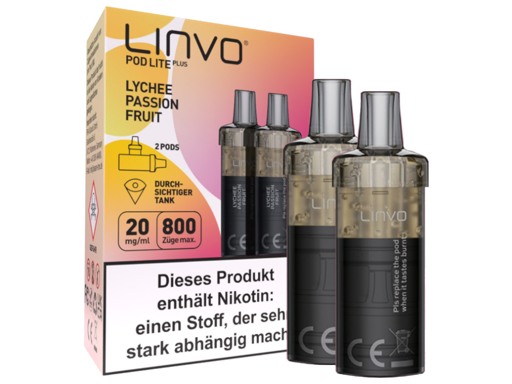 Linvo - Pod Lite Plus Cartridge 20 mg/ml (2 Stück pro Packung) - Apple Peach