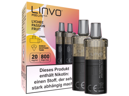 Linvo - Pod Lite Plus Cartridge 20 mg/ml (2 Stück pro Packung) - Apple Peach