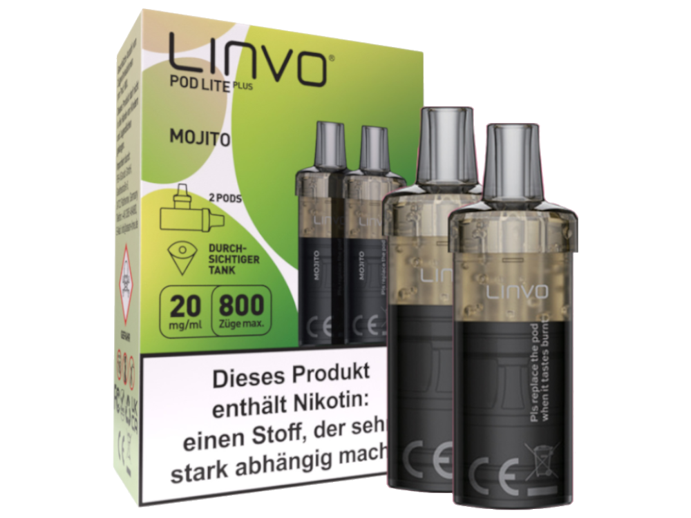 Linvo - Pod Lite Plus Cartridge 20 mg/ml (2 Stück pro Packung) - Apple Peach