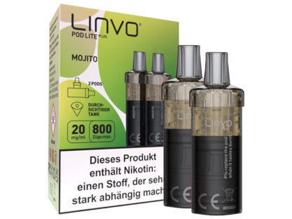 Linvo - Pod Lite Plus Cartridge 20 mg/ml (2 Stück pro Packung) - Apple Peach