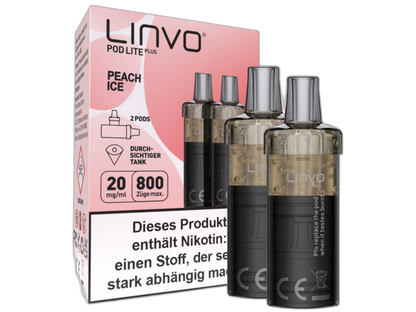Linvo - Pod Lite Plus Cartridge 20 mg/ml (2 Stück pro Packung) - Apple Peach