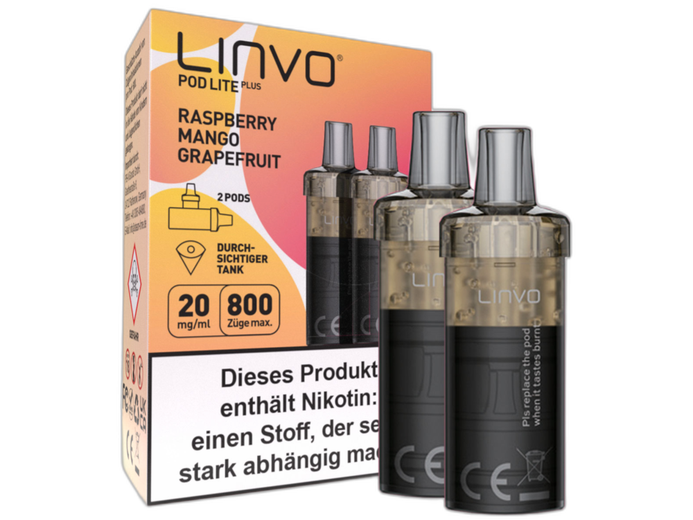 Linvo - Pod Lite Plus Cartridge 20 mg/ml (2 Stück pro Packung) - Apple Peach