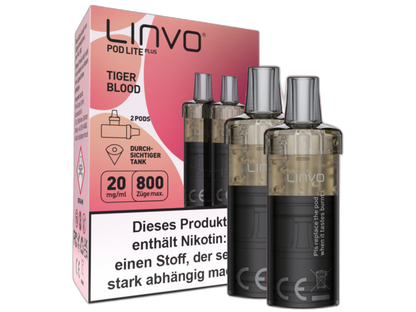 Linvo - Pod Lite Plus Cartridge 20 mg/ml (2 Stück pro Packung) - Apple Peach