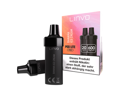 Linvo - Pod Lite Cartridge (2 Stück pro Packung) - Banana Ice Cream