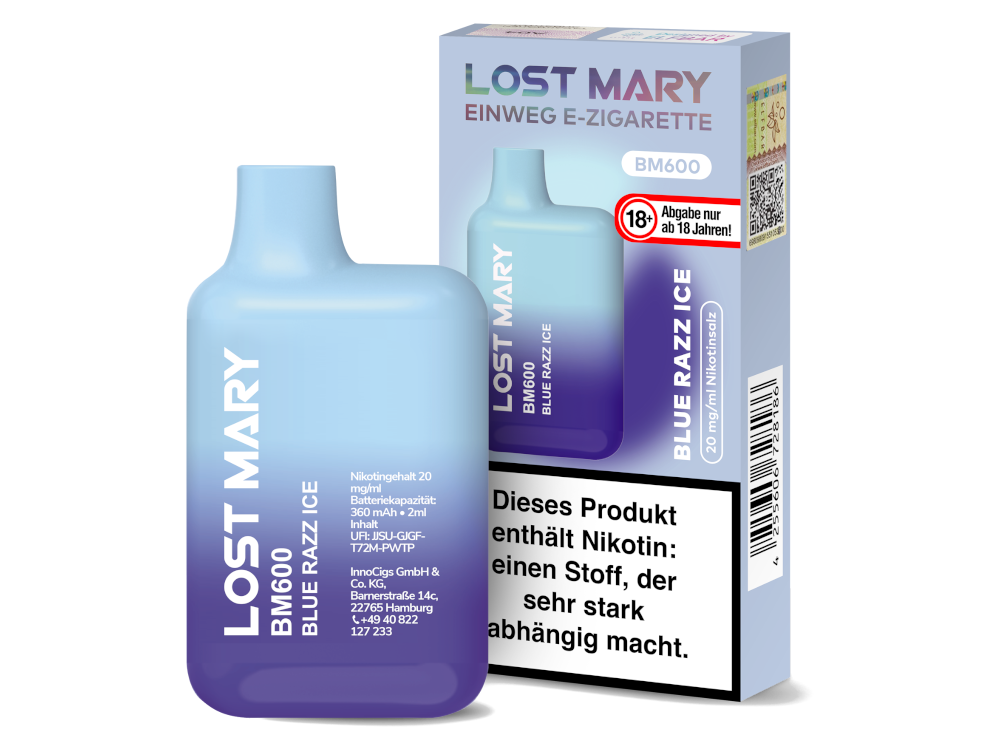 Lost Mary - BM600 Einweg E-Zigarette - 20mg/ml - Blueberry