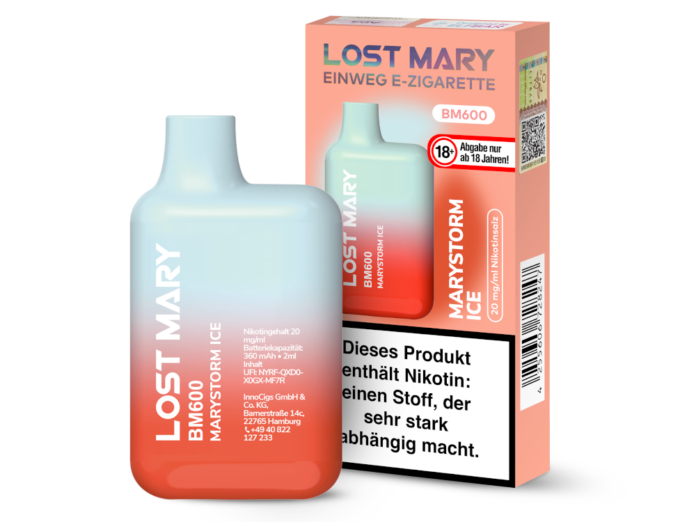 Lost Mary - BM600 Einweg E-Zigarette - 20mg/ml - Blueberry