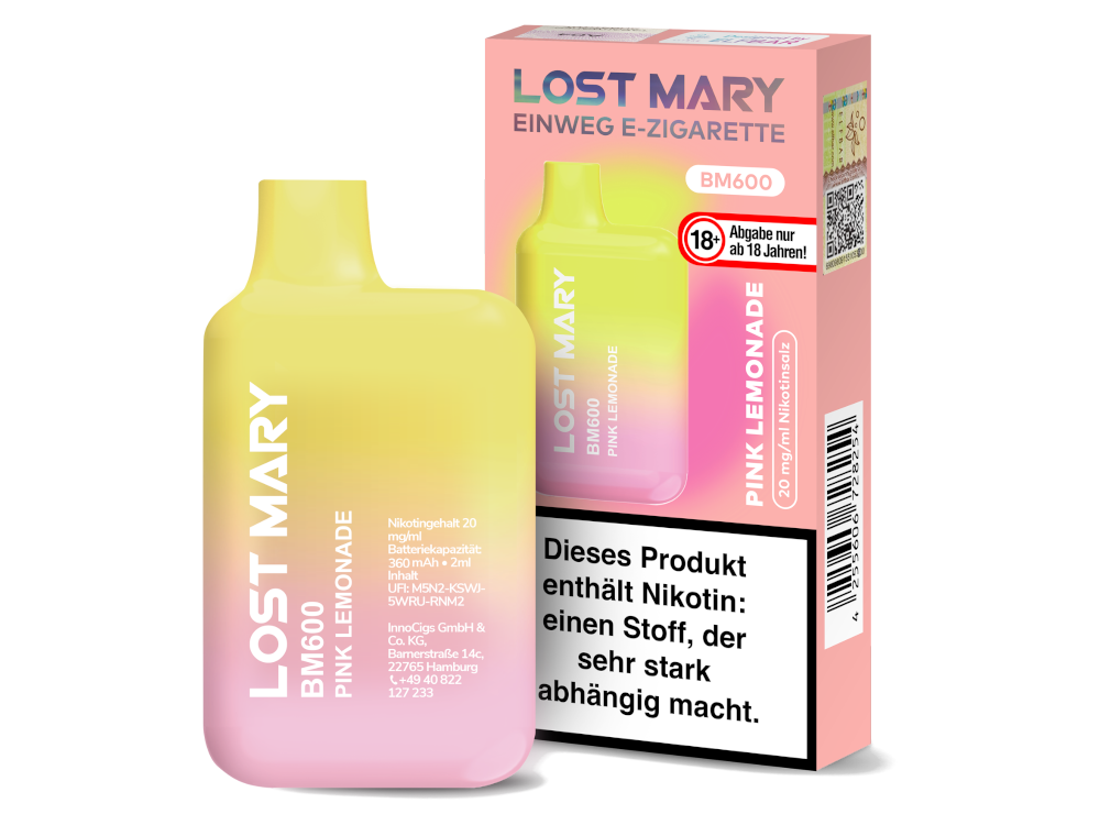 Lost Mary - BM600 Einweg E-Zigarette - 20mg/ml - Blueberry