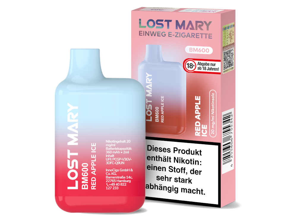 Lost Mary - BM600 Einweg E-Zigarette - 20mg/ml - Blueberry
