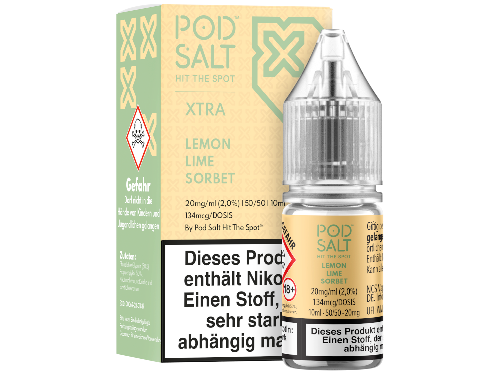 Pod Salt X - Nikotinsalz Liquid  - Lemon Lime Sorbet